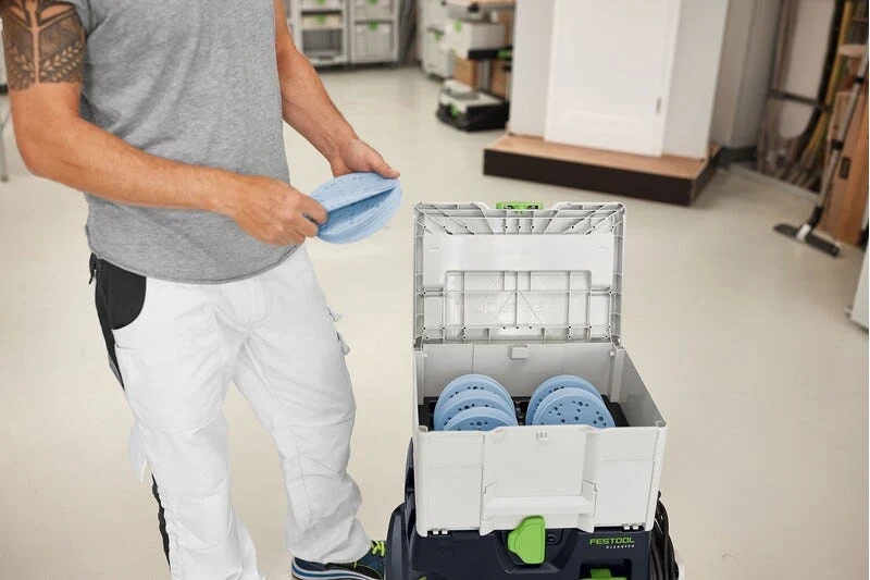 Festool ETS EC 150/5 EQ 150mm (6") Compact Finish Sander Set w/ Granat Abrasive Value Set Systainer - Image 16