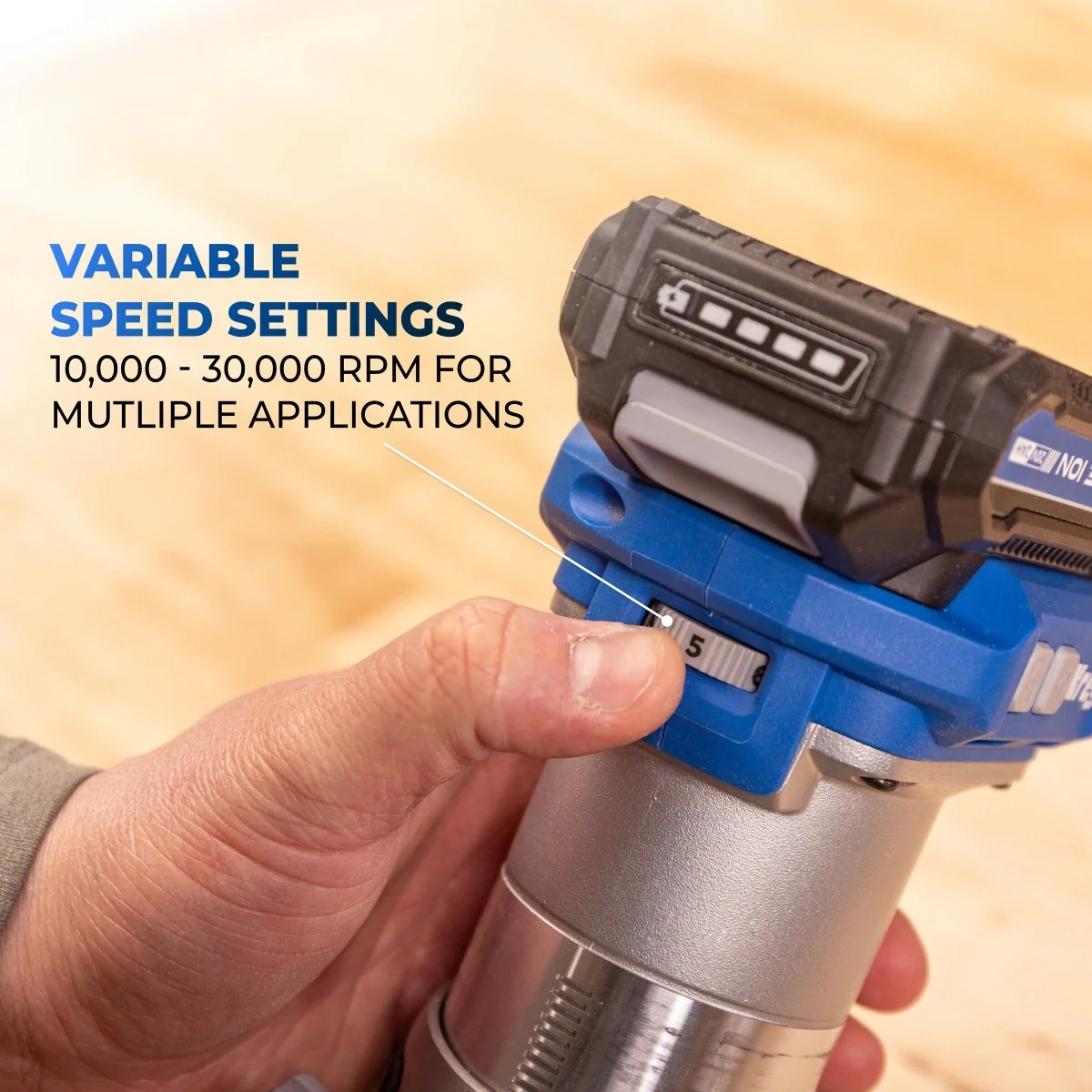 Kreg KPTRT025A 20V Ionic Drive Cordless 1/4-in Trim Router, Tool Only - Image 3
