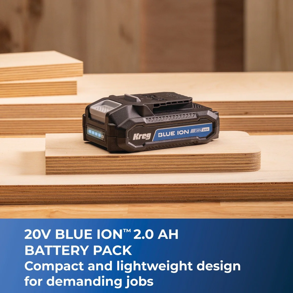 Kreg BATT2A 20V Blue Ion 2.0 Ah Battery Pack - Image 3