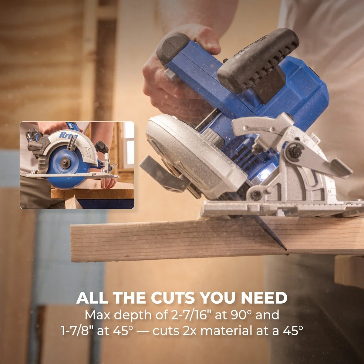 Kreg KPTCS725A 20V Ionic Drive 7-1/4-in Circular Saw, Tool Only - Image 7