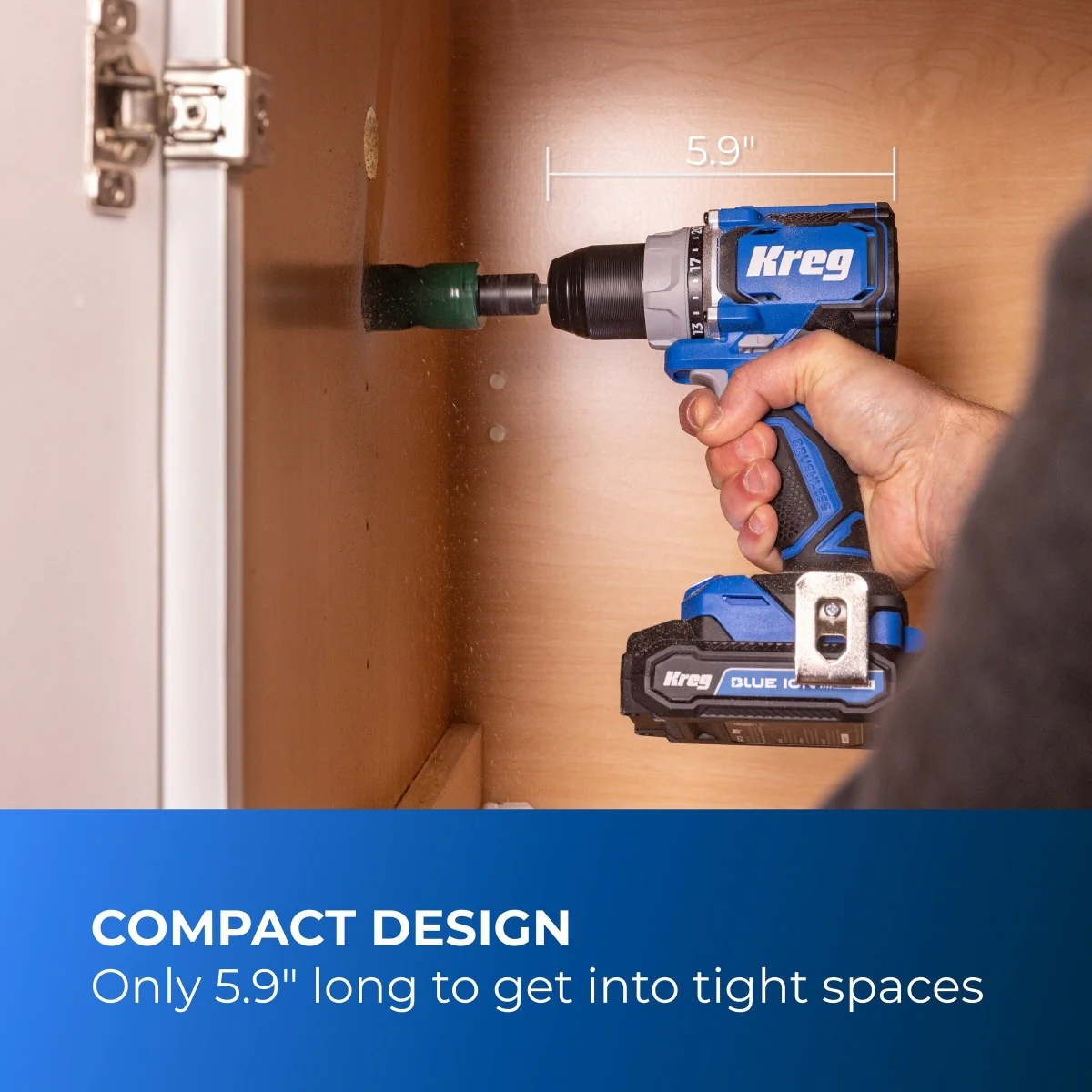 Kreg KPTDR050A 20V Ionic Drive 1/2-in Compact Drill, Tool Only - Image 3