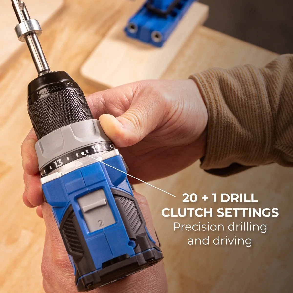 Kreg KPTDR050A 20V Ionic Drive Compact Drill & Driver Combo Kit - Image 4