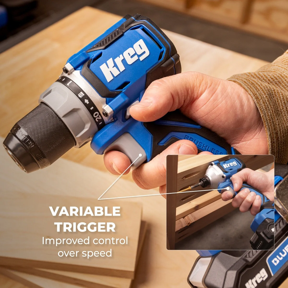 Kreg KPTDR050A 20V Ionic Drive Compact Drill & Driver Combo Kit - Image 8