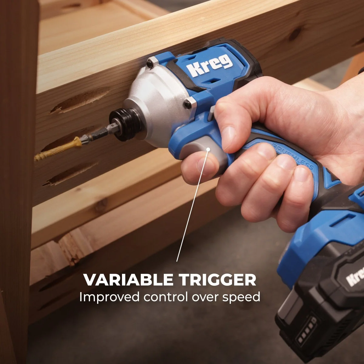 Kreg KPTDV025A 20V Ionic Drive 1/4-in Compact Impact Driver, Tool Only - Image 7