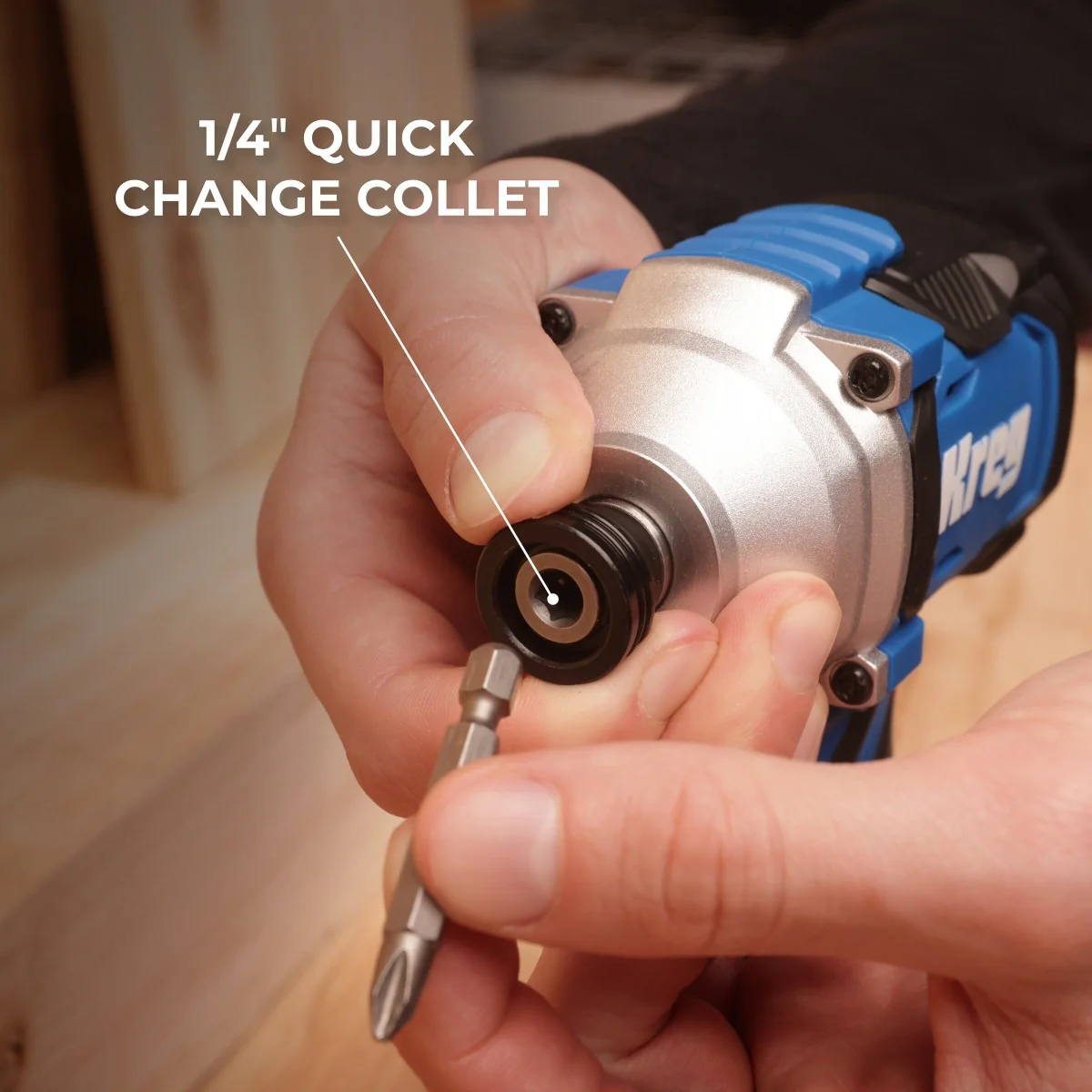 Kreg KPTDV025A 20V Ionic Drive 1/4-in Compact Impact Driver, Tool Only - Image 8