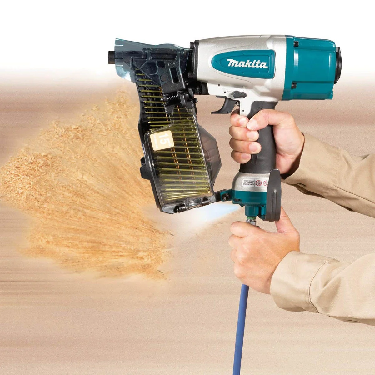 Makita AN613 15Ã‚Â° 2-1/2" Siding Coil Nailer - Image 7