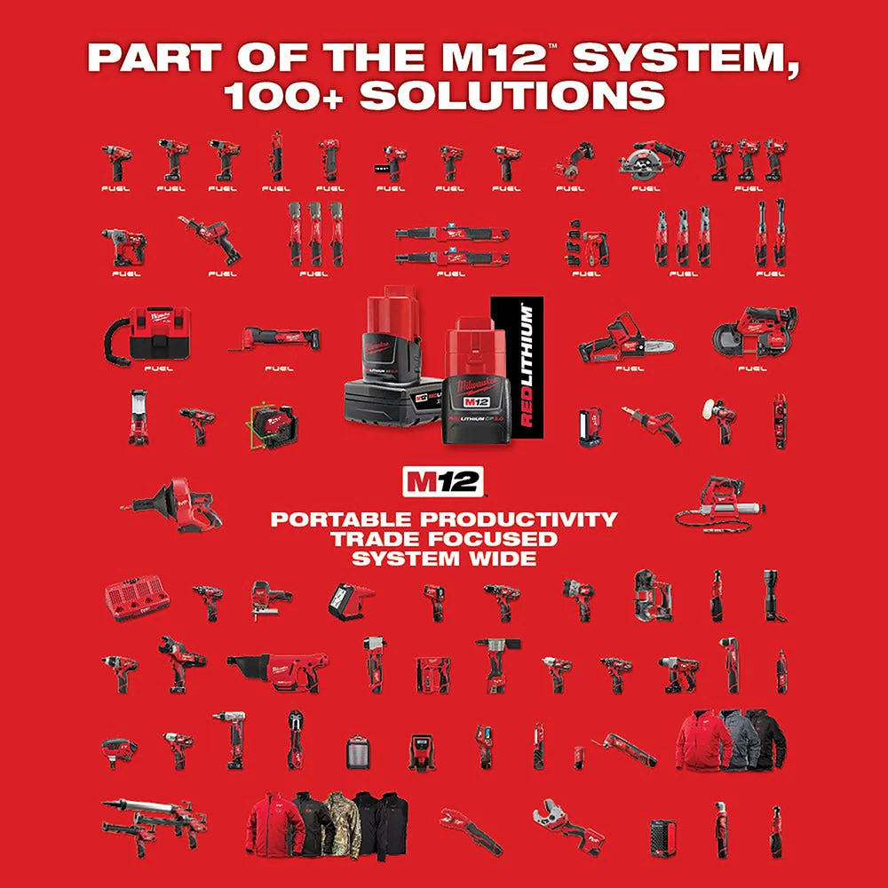 Milwaukee 2435AL-21 M12 Cable Stripper 2.0Ah Kit for Aluminum THHN / XHHW - Image 9