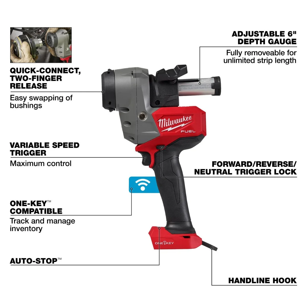 Milwaukee 2937-20 M18 FUEL Covered Conductor Cable Stripper, Tool Only - Image 9