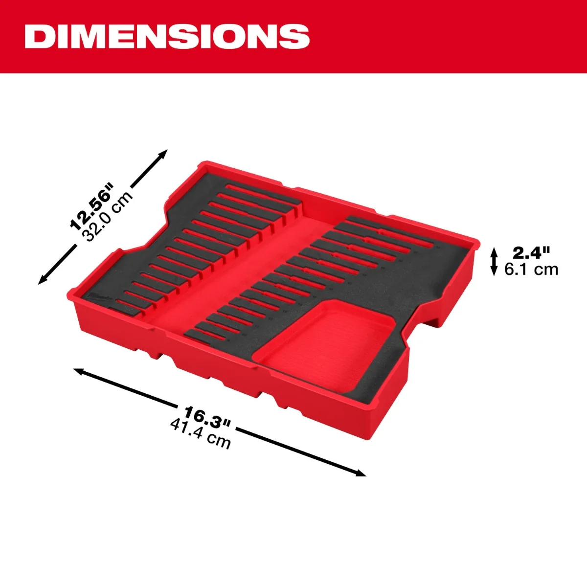 Milwaukee 48-22-0156 15-Piece Metric Ratcheting Combination Wrench Set with Tray for PACKOUT Drawers - Image 7
