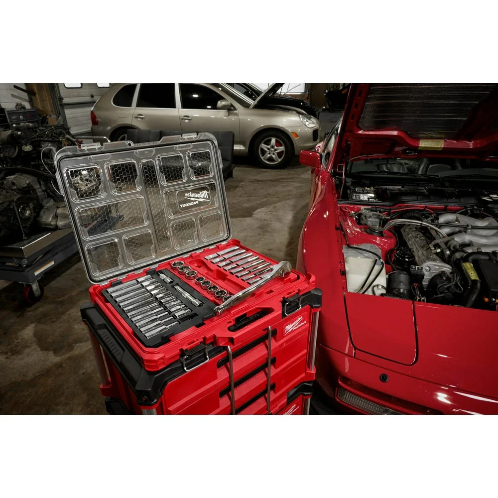 Milwaukee 48-22-9487 47pc 1/2" Drive Ratchet & Socket Set with PACKOUT Organizer - Image 9