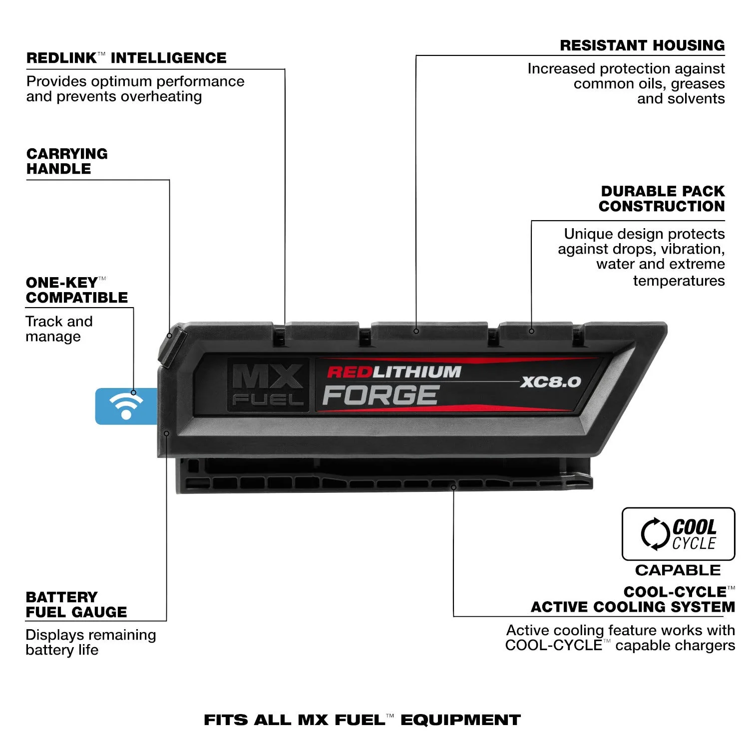 Milwaukee MXFXC608 MX FUEL REDLITHIUM FORGE XC8.0 BATTERY PACK - Image 8