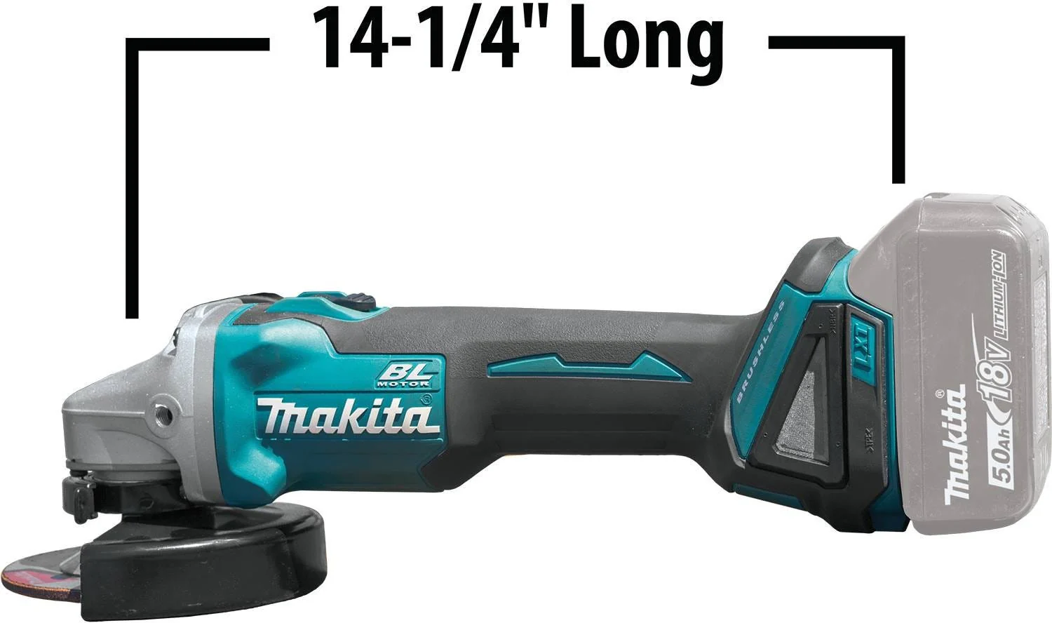 Makita XAG04Z-XRW01Z 18V LXT Cordless 4-1/2â€ / 5" Cut-Off/Angle Grinder and 3/8" / 1/4" Sq. Drive Ratchet, Bare Tool Combo - Image 13